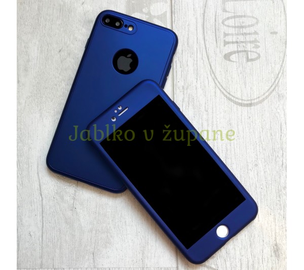 360° kryt Mate silikónový iPhone 7 Plus/8 Plus - modrý